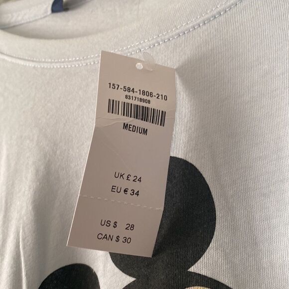 Rare baby blue Mickey Mouse Abercrombie T-shirt collab - Picture 2 of 3